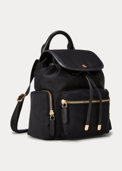 Mochilas Ralph Lauren Mujer Negros - Nylon Keely Small - EHBPG1429